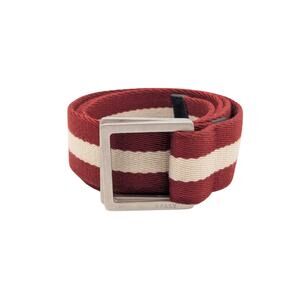 Bally Red/White Stripe Web Belt Men Size 95/38